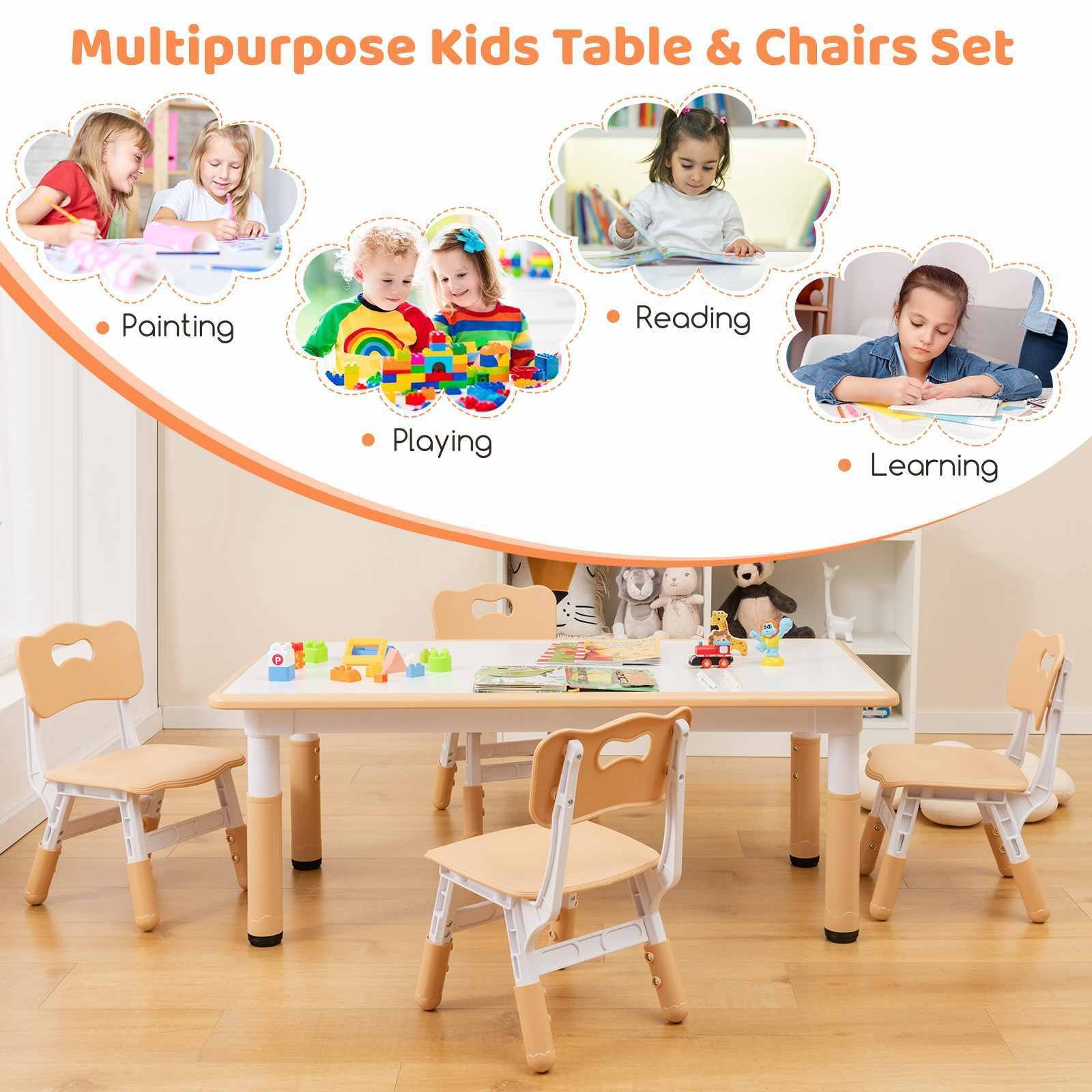 product-open-492d6dbbd2824a8b88ee610e60e64eb6-goods  Height Adjustable Children’s Table & 4 Chairs Set - Image 2