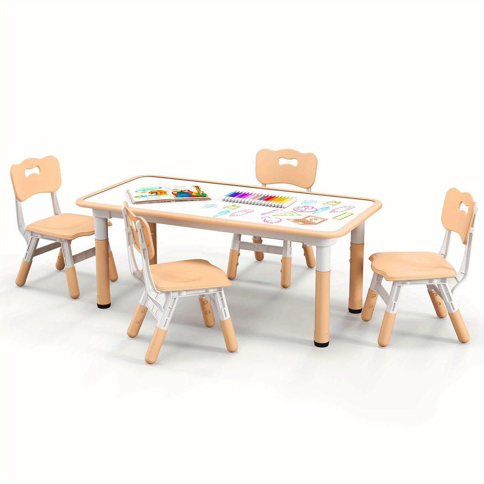 product-open-e2c2813be96b4db1aa416b512e83c369-goods  Height Adjustable Children’s Table & 4 Chairs Set - Image 3