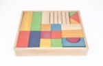 Rainbow Wooden Jumbo Block Set 54pcs - Image 2