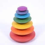 Rainbow Wooden Pebbles – 7 Piece Set