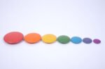 Rainbow Wooden Pebbles – 7 Piece Set - Image 2