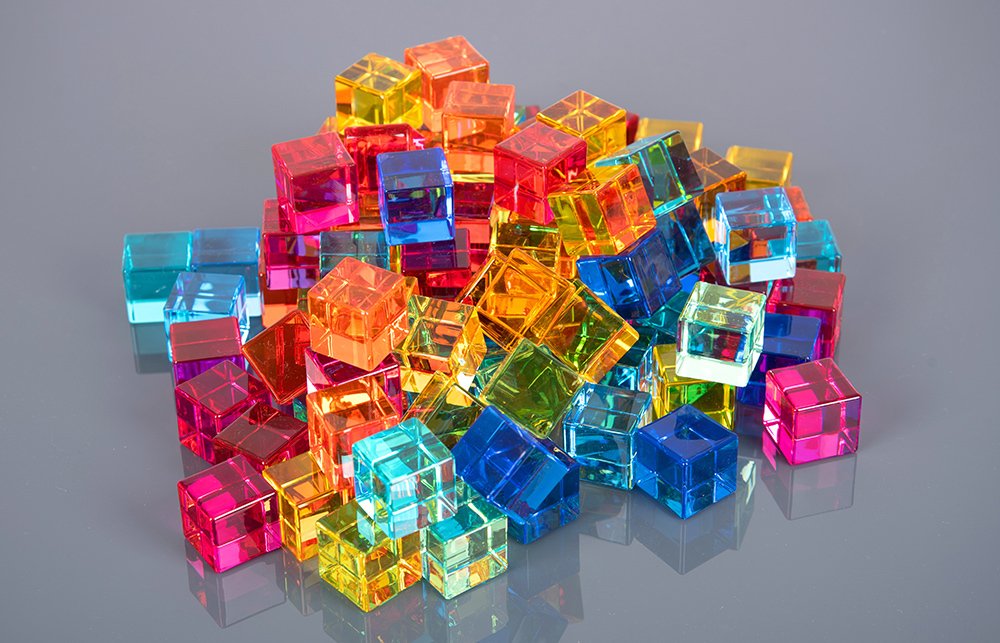 133370 (1) Crystal Gem Cubes with Mirror Tray – 100 Piece Set - Image 4