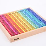 Crystal Gem Cubes with Mirror Tray – 100 Piece Set
