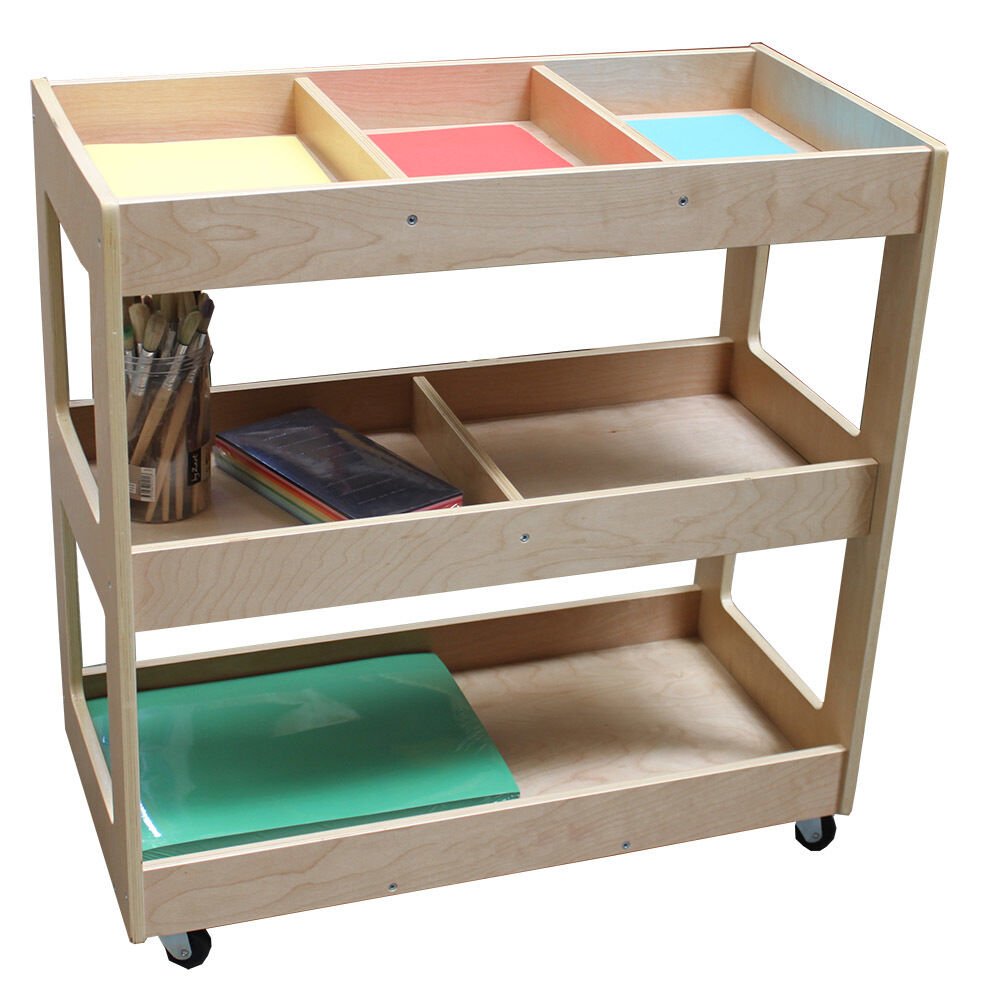 135616 Wooden Multi Purpose Trolley - 3 Shelf - Image 1
