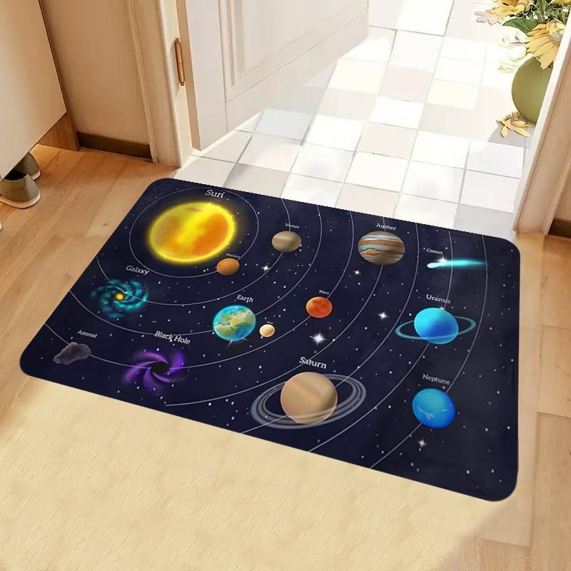 1709714922016-1e68d60112b347adb4df55b9ecbc71d0-goods Solar System Galaxy Flannel Rug – 100 cm x 150 cm - Image 1