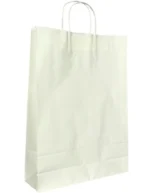 White Kraft Paper Bags with Twisted Paper Patch Handles (Multi Sizes) - Image 2