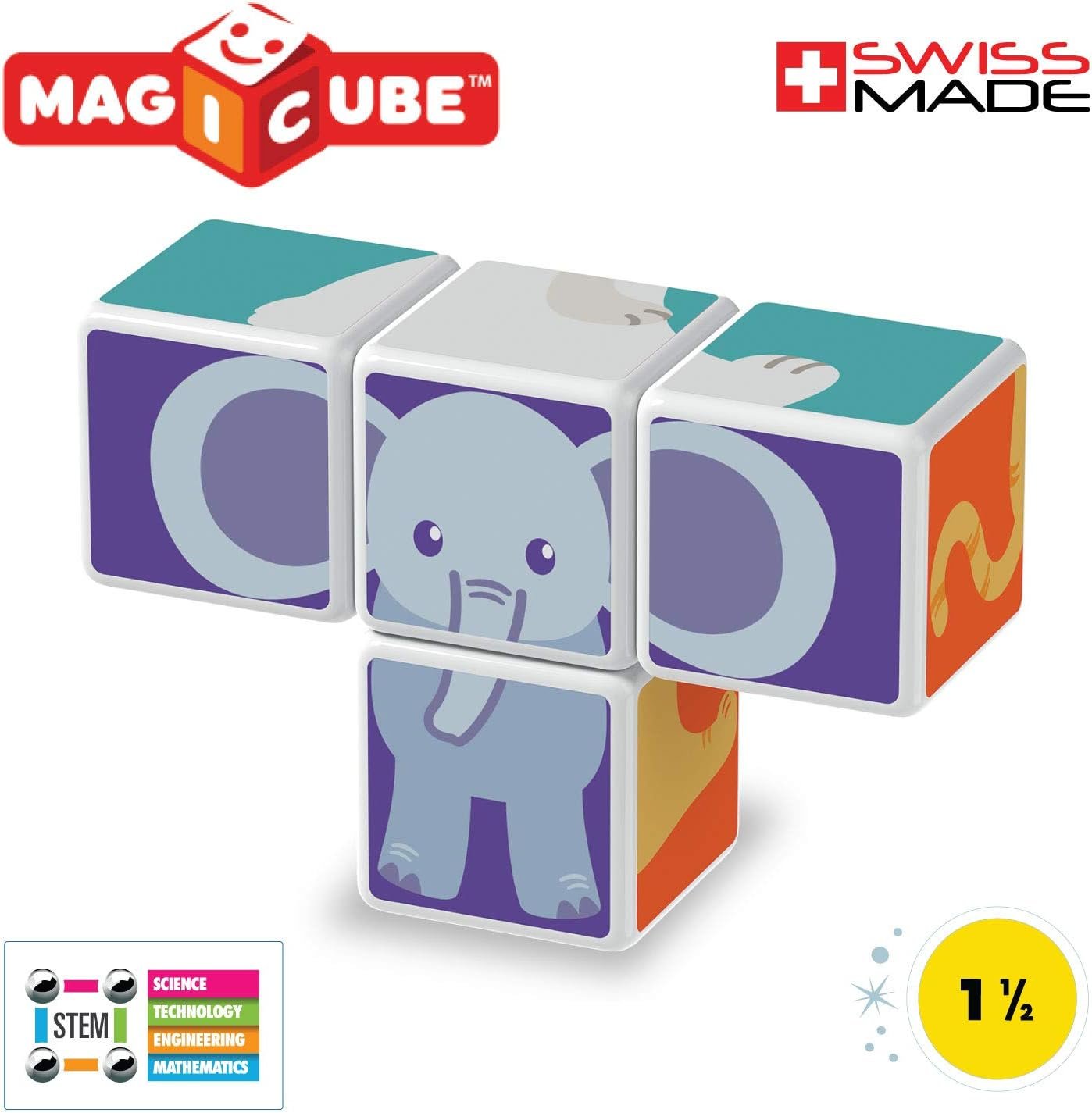 712UaEeXEuL._AC_SL1500_ Magicube Animal Friends – Magnetic Construction Cubes (1Yr+) - Image 3