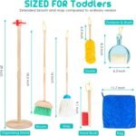 Hellowood Kids Wooden Cleaning Set – 8-Piece (2Yr+) - Image 6