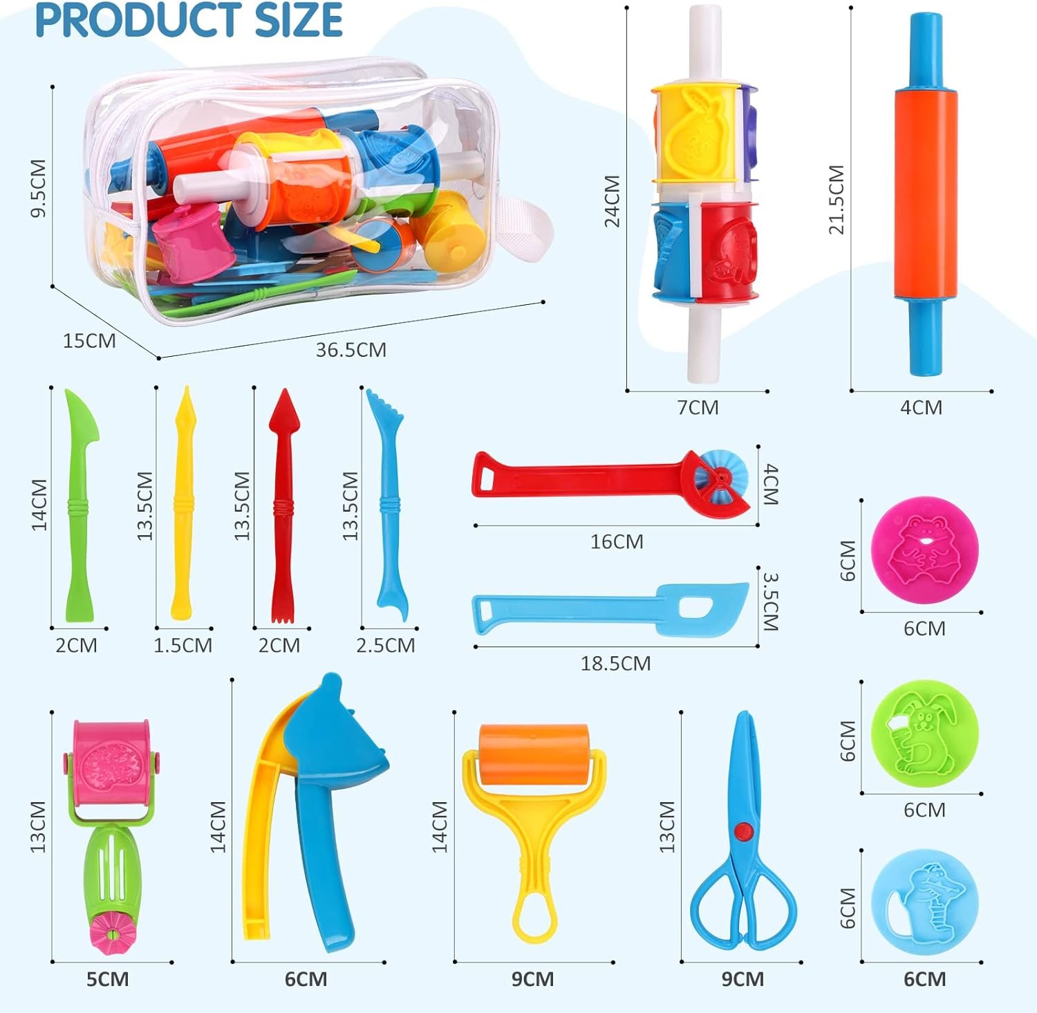 71wnJnqkXhL._AC_SL1500_ Play dough & Clay Tool Set - Image 2