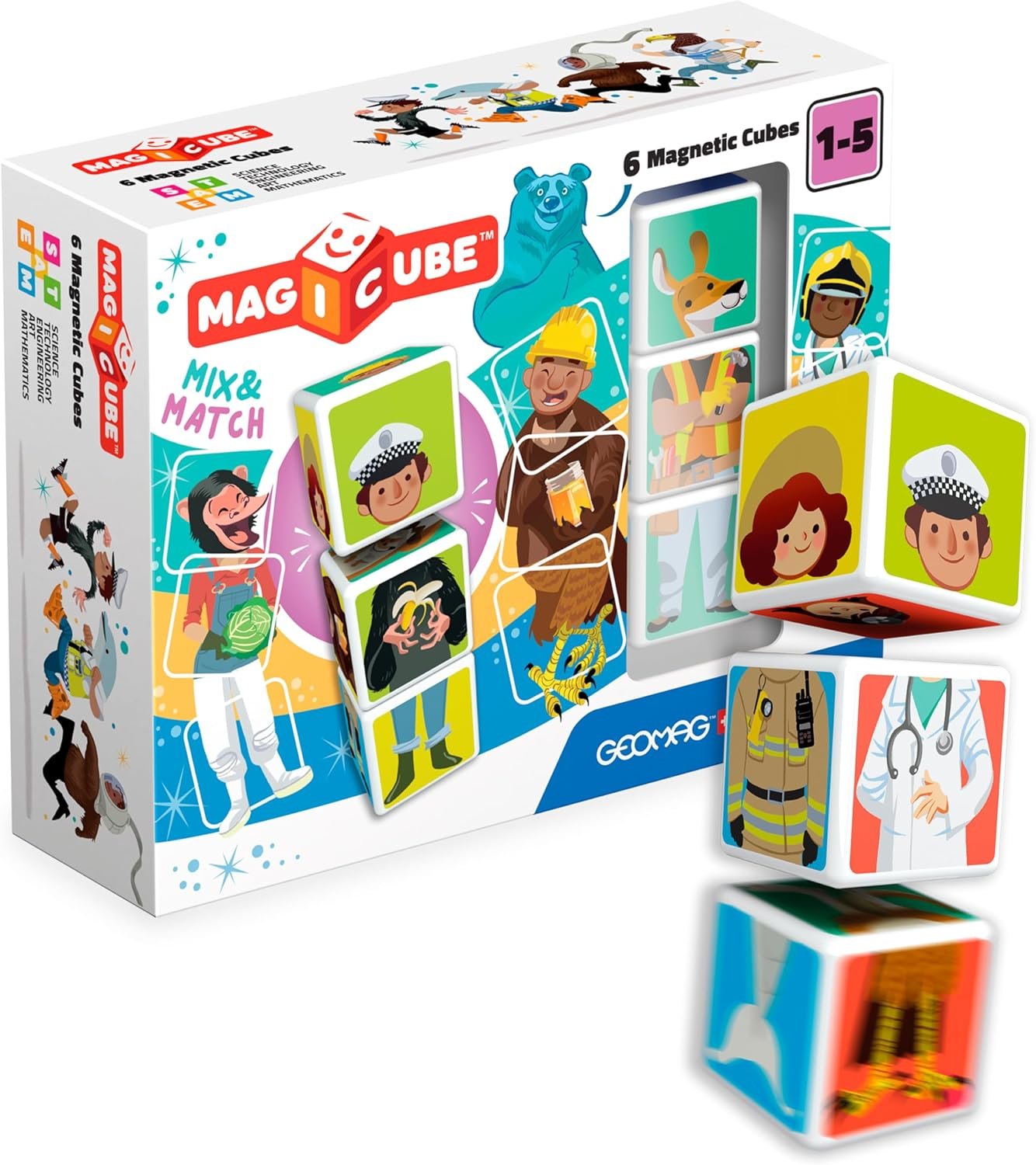 81Ob0ZNjSWL._AC_SL1500_ Magicube Community Helpers – Magnetic Construction Set (1yr+) - Image 1