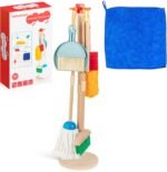 Hellowood Kids Wooden Cleaning Set – 8-Piece (2Yr+)