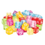 Plastic Alphabet Cube Beads Large - Image 2