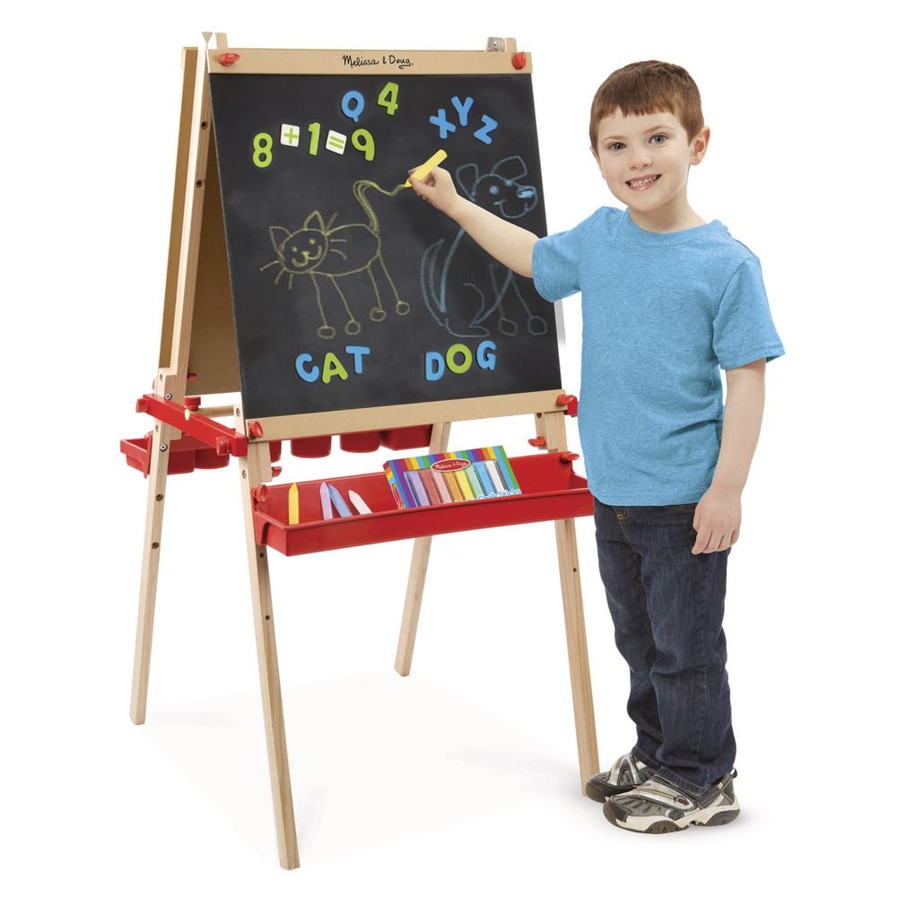 MBMND9336_B_ Melissa & Doug Deluxe Magnetic Standing Art Easel - Image 1