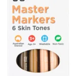 Skin Tone Coloured Markers Set of 6