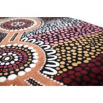 Indigenous Designed Oval Rug – Colours of Country (2 x 3m) - Image 3