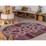 Indigenous Designed Oval Rug – Colours of Country (2 x 3m) - Image 2