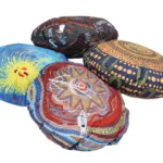 Aboriginal Round Cushions -60cm dia- Set of 4