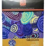 Jijaka Aboriginal Art Tablecloth (140cm Round Table) - Firestones Purple