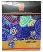 Jijaka Aboriginal Art Tablecloth (140cm Round Table) - Firestones Purple