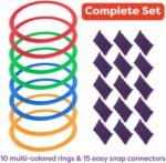 Hopscotch Ring Game – 10 Multi-Coloured Rings - Image 2