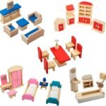 Wooden Doll House Furniture - 26 Pieces
