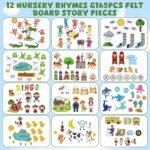 SmoothNovelty 12 Pack Felt Board Stories Set,Flannel Board Stories with a Foldable Board - Image 4