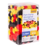 Basics Pom Poms – Aboriginal Flag Colours Pack of 300 - Image 3