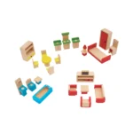 Wooden Doll House Furniture - 26 Pieces - Image 5