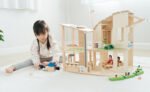 PlanToys Green Dollhouse with Furniture – Wooden Playset (Ages 3+) - Image 3