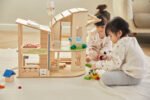 PlanToys Green Dollhouse with Furniture – Wooden Playset (Ages 3+) - Image 2