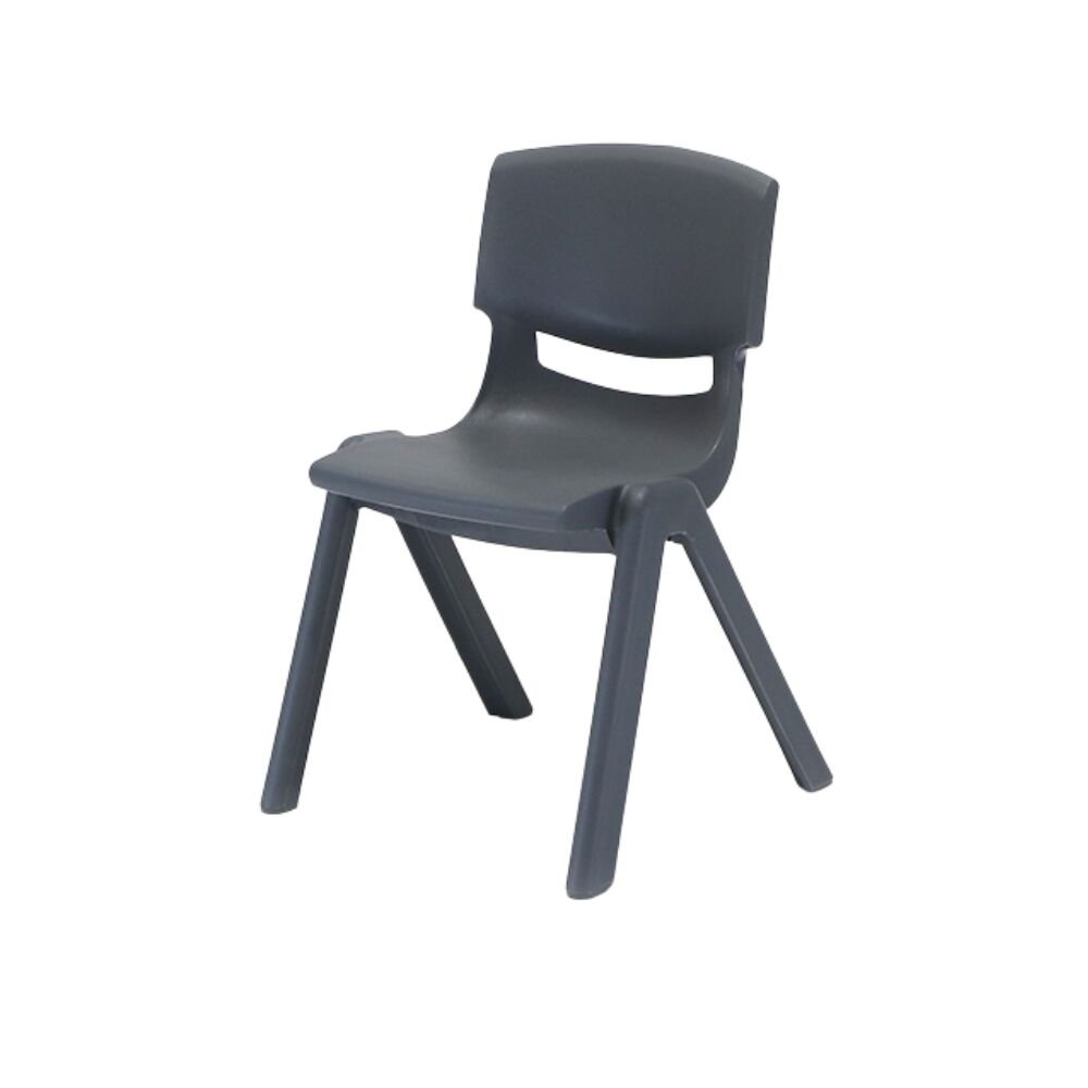 135524A Resin Stackable Chair Grey - 33.5cm (Bulk Buy 6) - Image 1