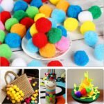 Very Large Assorted Pom Poms (2in/5cm in Diameter)