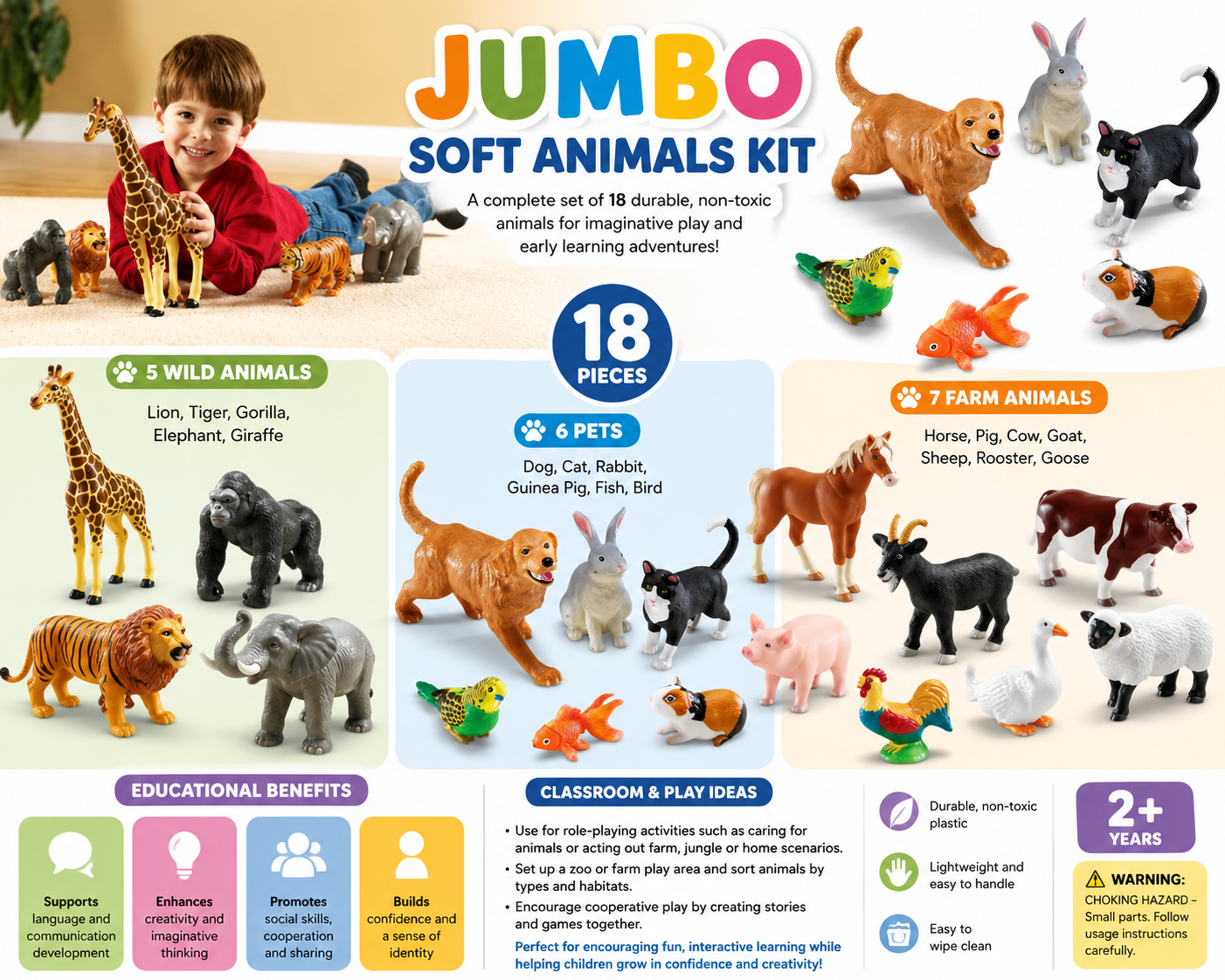 ChatGPT Image Jul 16, 2026, 12_33_49 PM Jumbo Animals Bulk Kit – 18 Piece Set - Image 1
